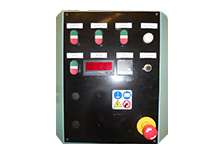 Abrasive belts speed adjustable  (10-30 mt./sec.) with  increased power special  Inverter (5,5 kw.) and digital display with mt/sec. real values